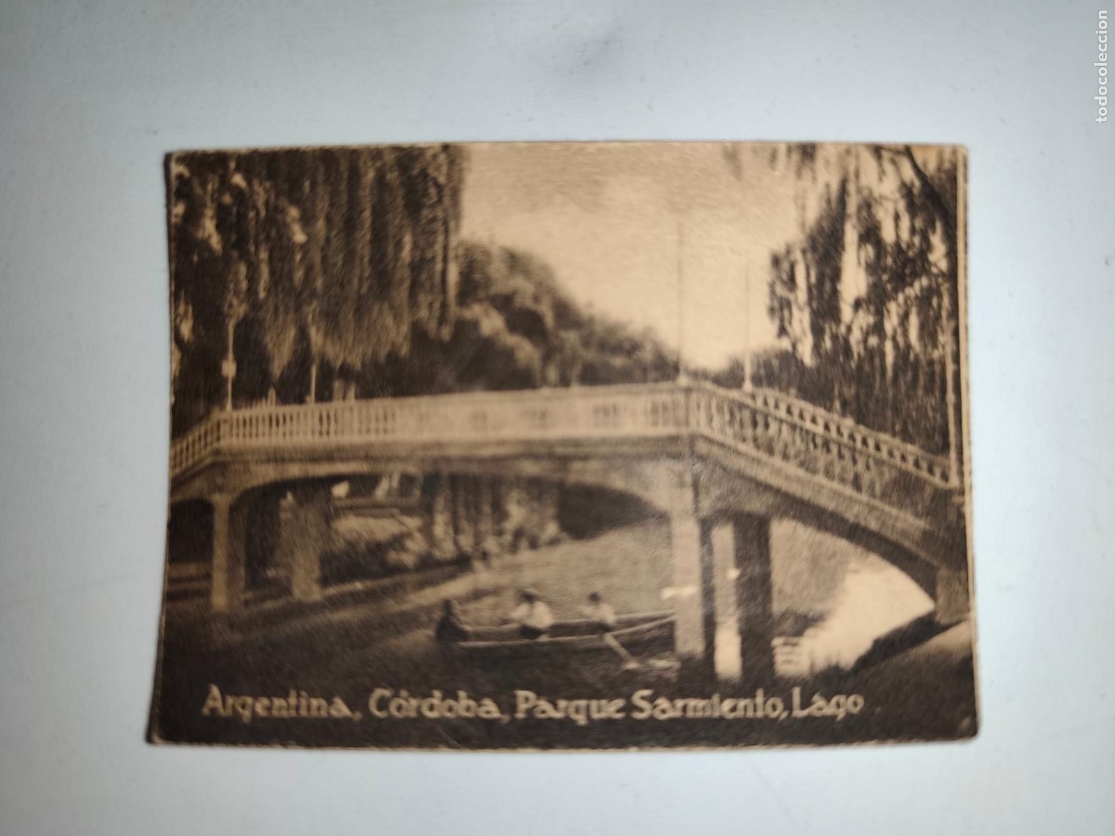 Postais: POSTAL ORIGINAL DECADA DE LOS A&Ntilde;OS 30. ARGENTINA, CORDOBA, PARQUE SARMIENTO LAGO. LEER