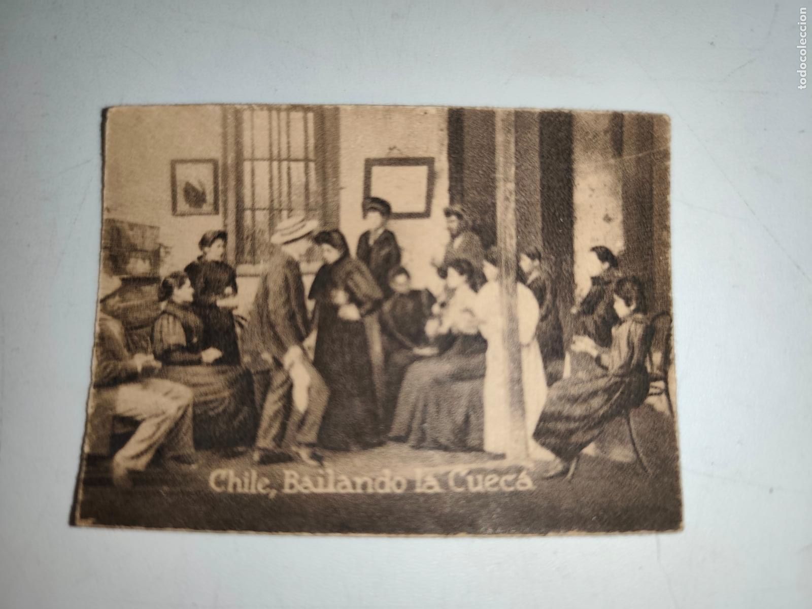 Postcards: POSTAL ORIGINAL DECADA DE LOS A&Ntilde;OS 30. CHILE, BAILANDO LA CUECA. LEER