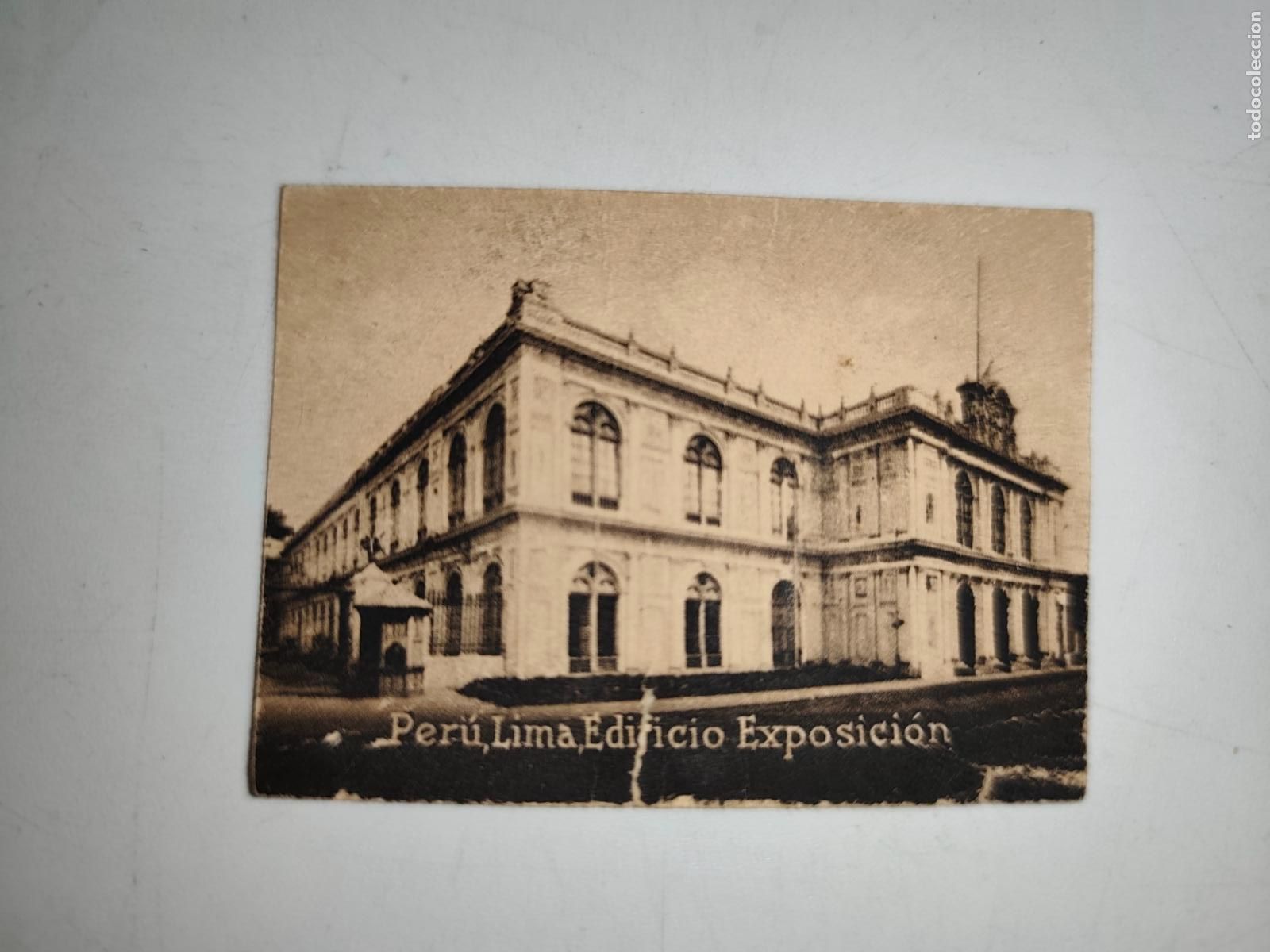 Postales: POSTAL ORIGINAL DECADA DE LOS A&Ntilde;OS 30. PERU, LIMA, EDIFICIO EXPOSICION. LEER - Foto 1