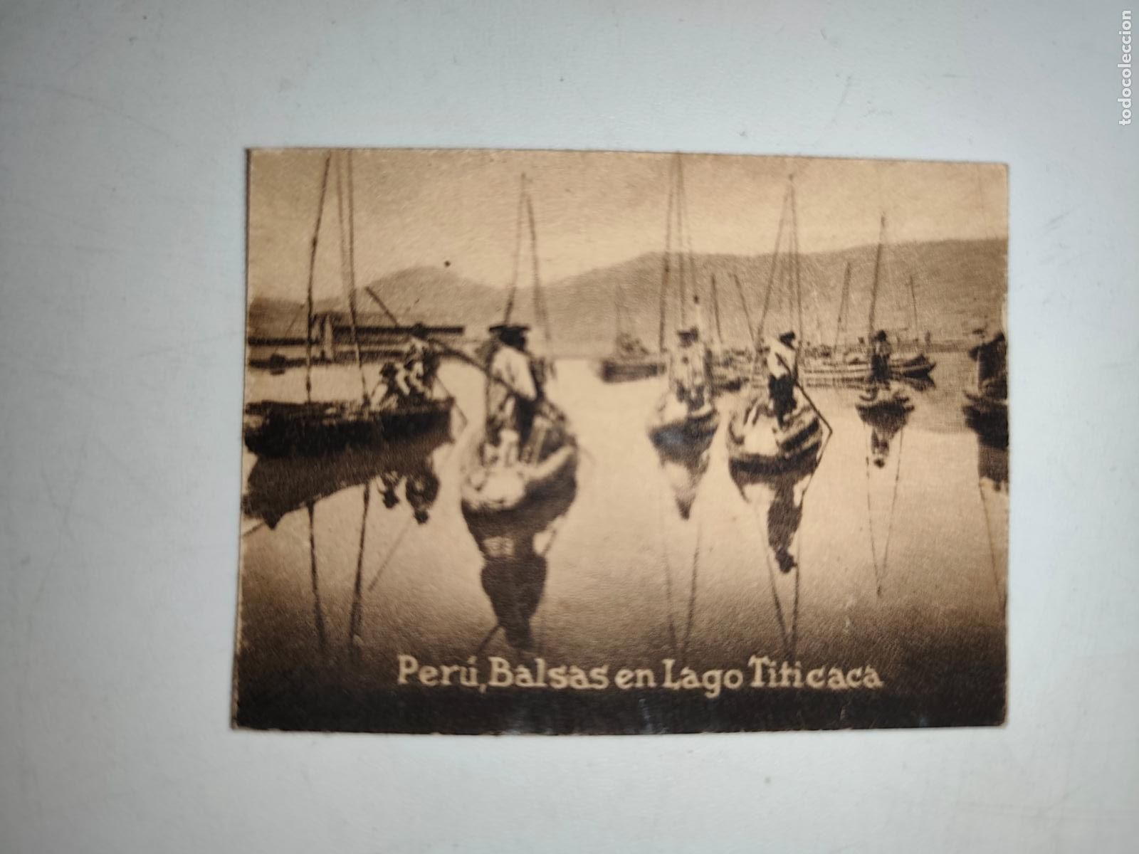 Postais: POSTAL ORIGINAL DECADA DE LOS A&Ntilde;OS 30. PERU, BALSAS EN LAGO TITICACA. LEER