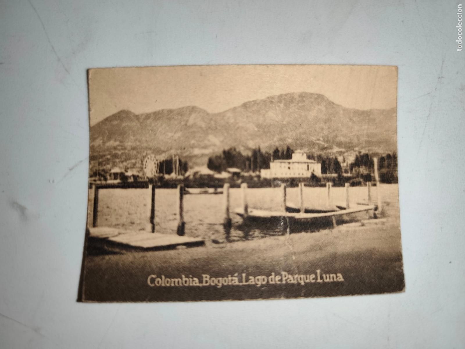 Postais: POSTAL ORIGINAL DECADA DE LOS A&Ntilde;OS 30. COLOMBIA, BOGOTA, LAGO DE PARQUE LUNA. LEER