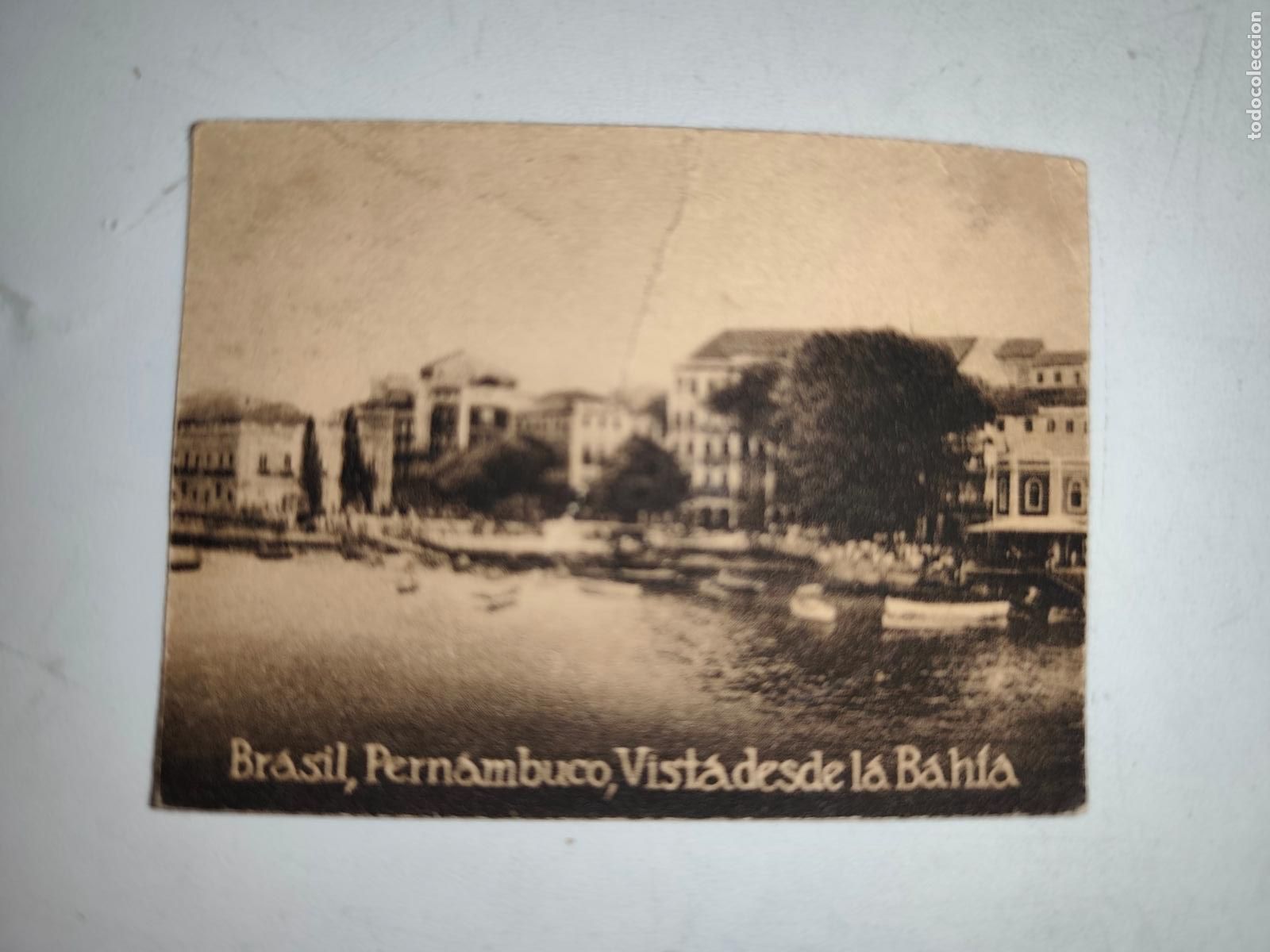 Postales: POSTAL ORIGINAL DECADA DE LOS A&Ntilde;OS 30. BRASIL, PERNAMBUCO, VISTA DESDE LA BAHIA. LEER
