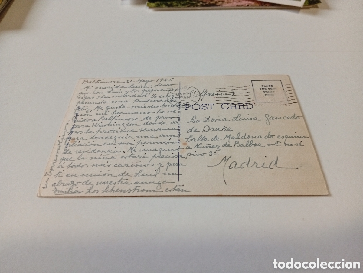 Postales: Postal antigua 1946 Baltimore - Foto 2