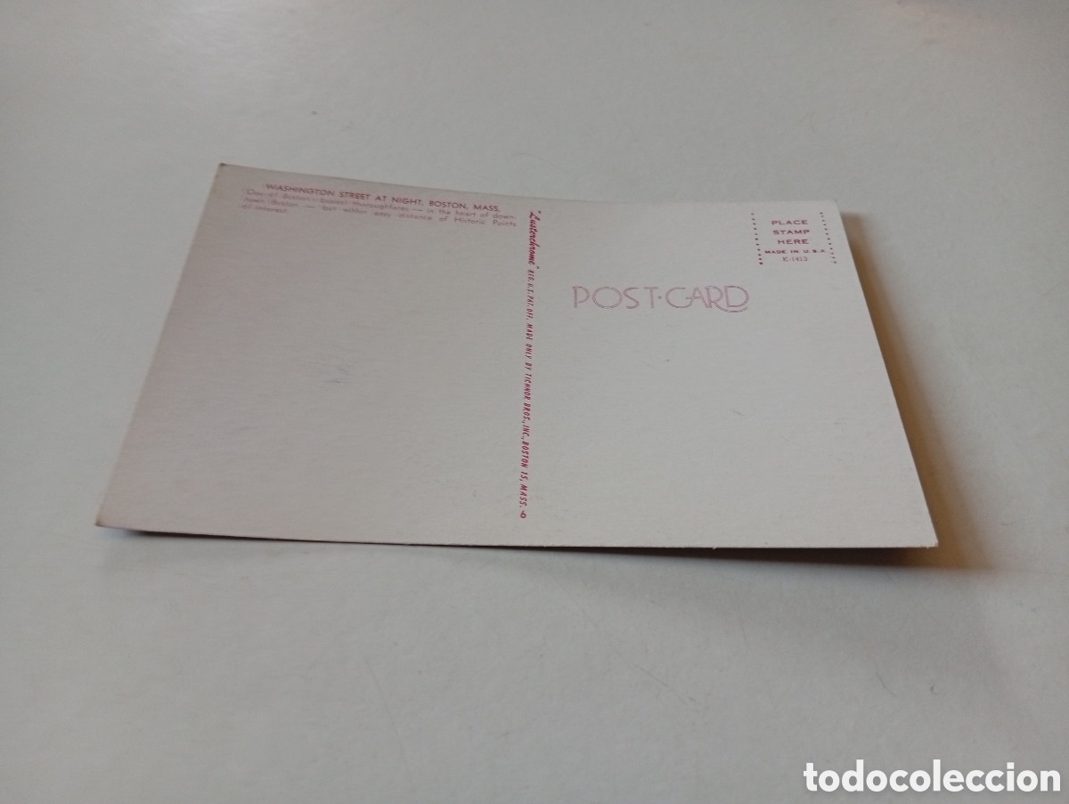 Postales: Postal Boston de noche - Foto 2