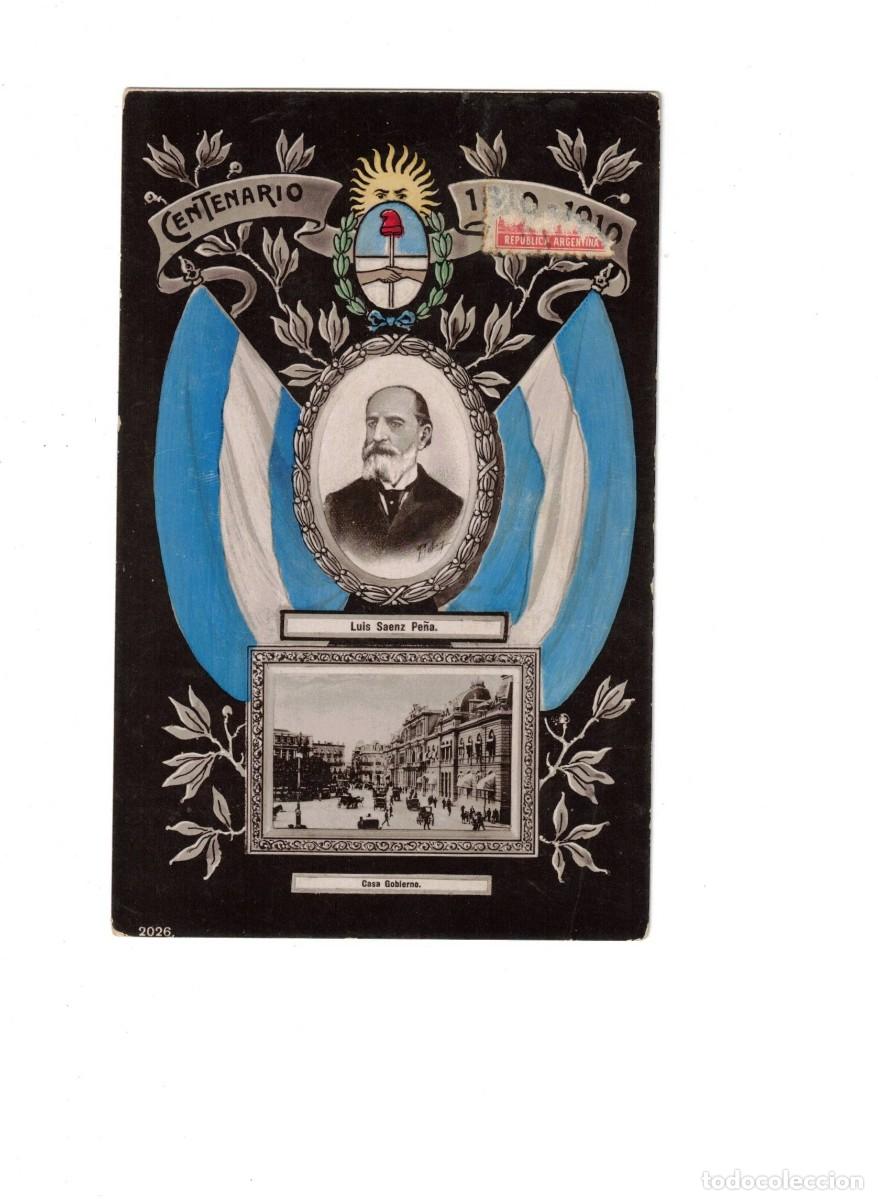 Postales: URUGUAY. LUIS SAENZ PE&Ntilde;A. CENTENARIO 1810-1910 - Foto 1