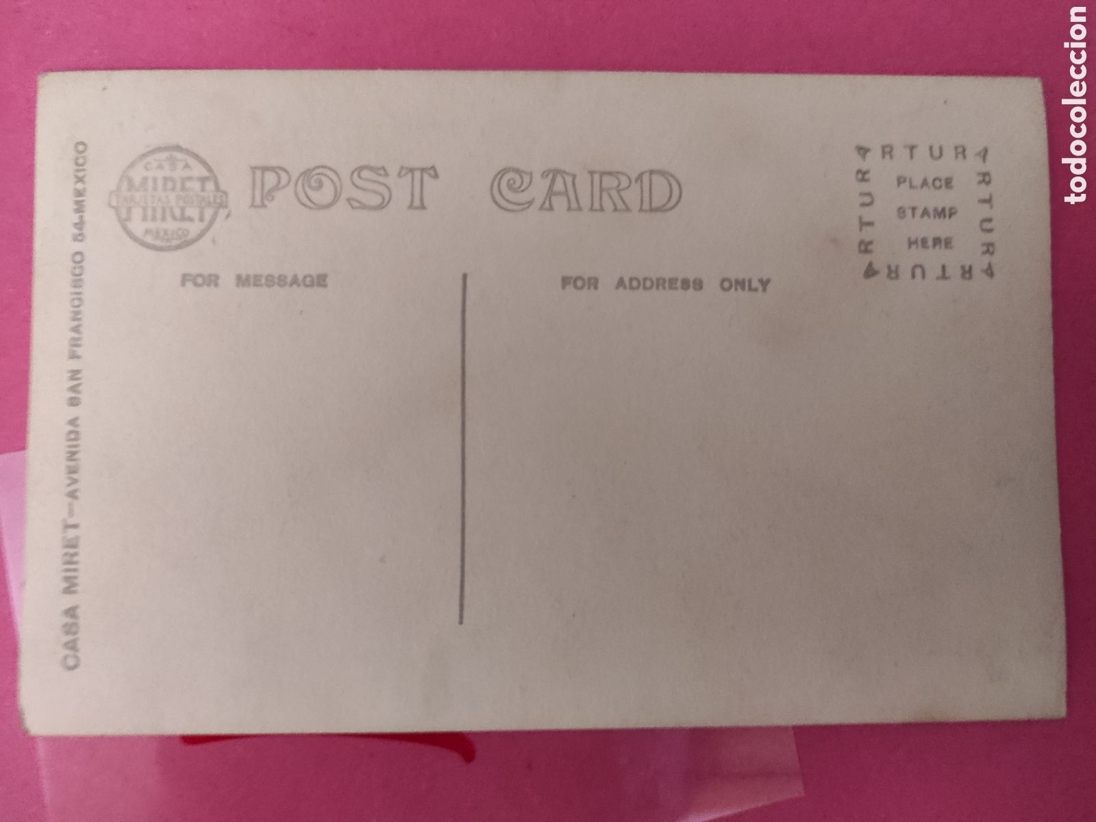 Postales: TARJETA POSTAL.- MEXICO.- EDIFICIO DEL CORREO.- ED. MIRET. MEXICO.-. - Foto 2