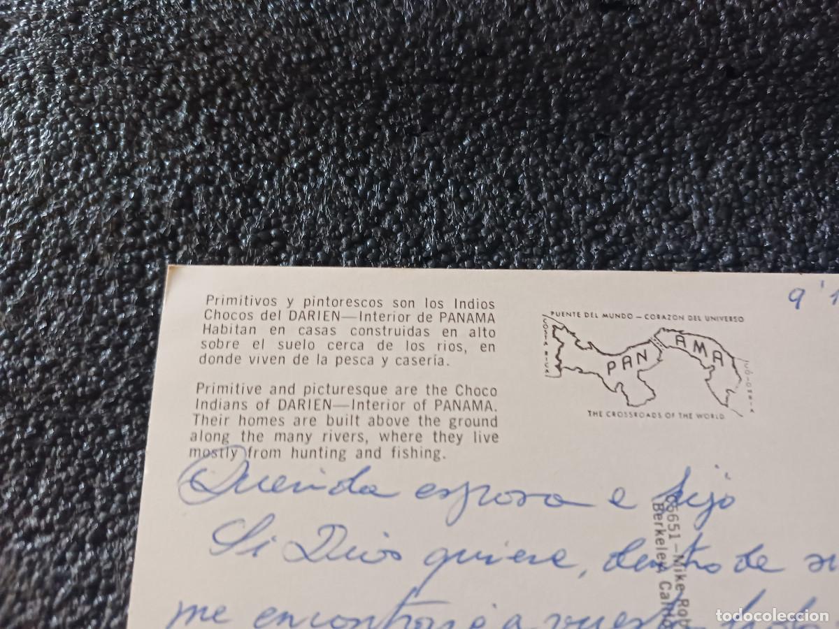 Postales: panama, indios chocos del darien, escrita 1971 - Foto 2