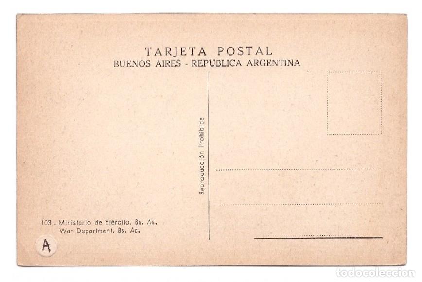 Postales: Argentina. Buenos Aires. Ministerio de Ej&eacute;rcito. - Foto 2