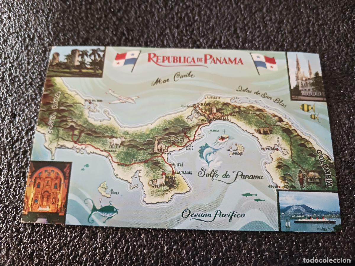 Postales: panama, republica de panama, mapa, escrita - Foto 1