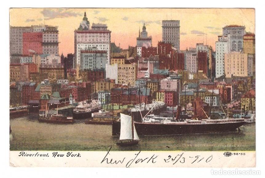 Postales: USA. New York. Riverfront. 1910. - Foto 1