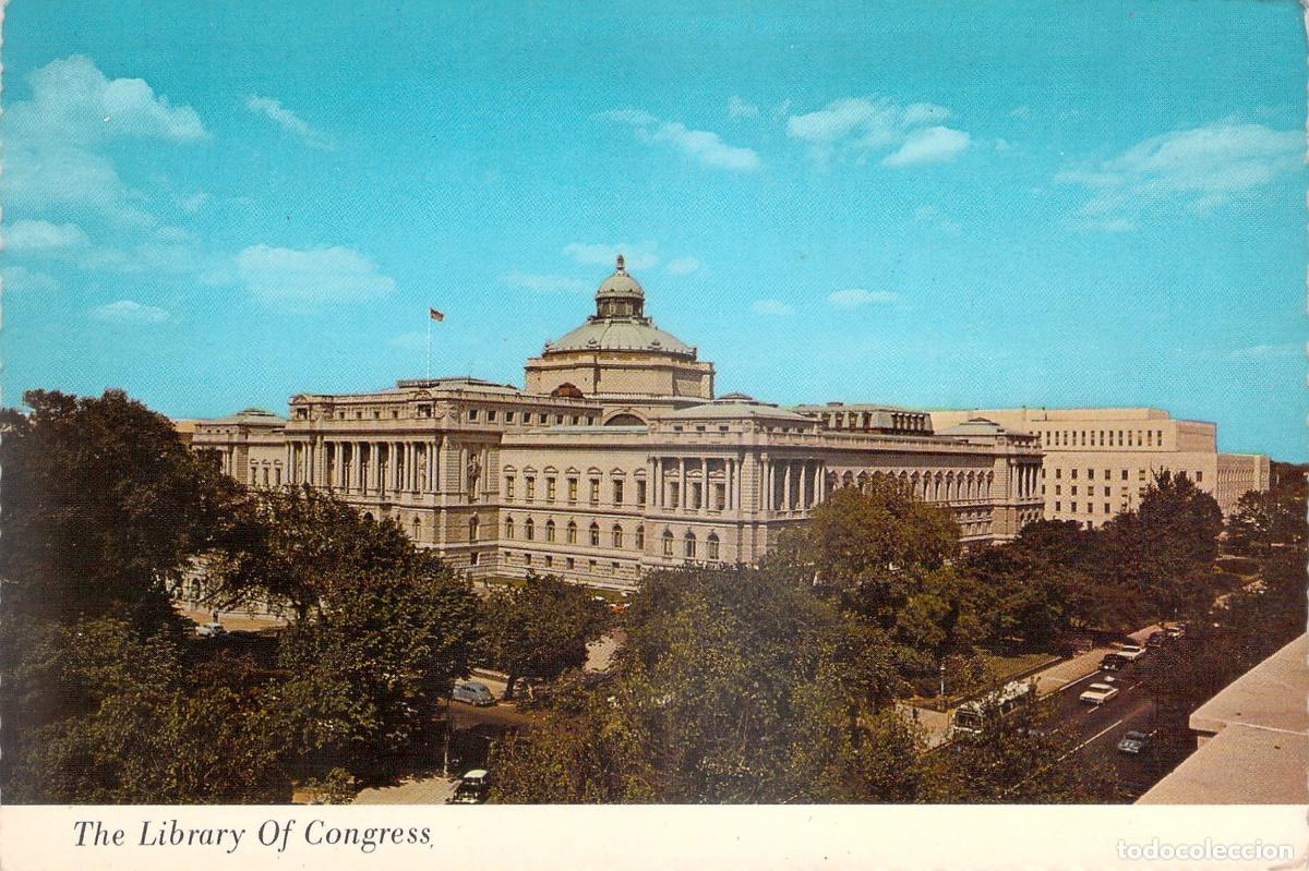 Postales: Postal Washington DC Biblioteca del Congreso, Edificio Thomas Jefferson, Arquitectura - Foto 1