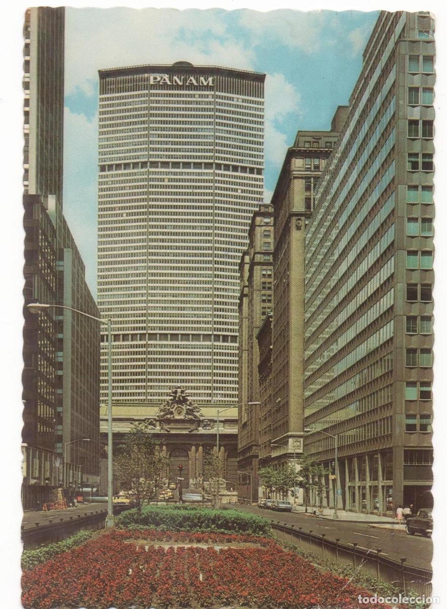 Postales: Postal antigua de Nueva York-Edificio Panam-circulada- - Foto 1