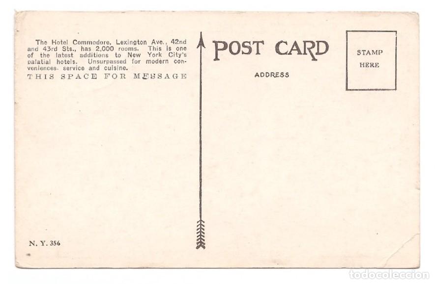 Postales: USA. New York. Hotel Commodore. - Foto 2