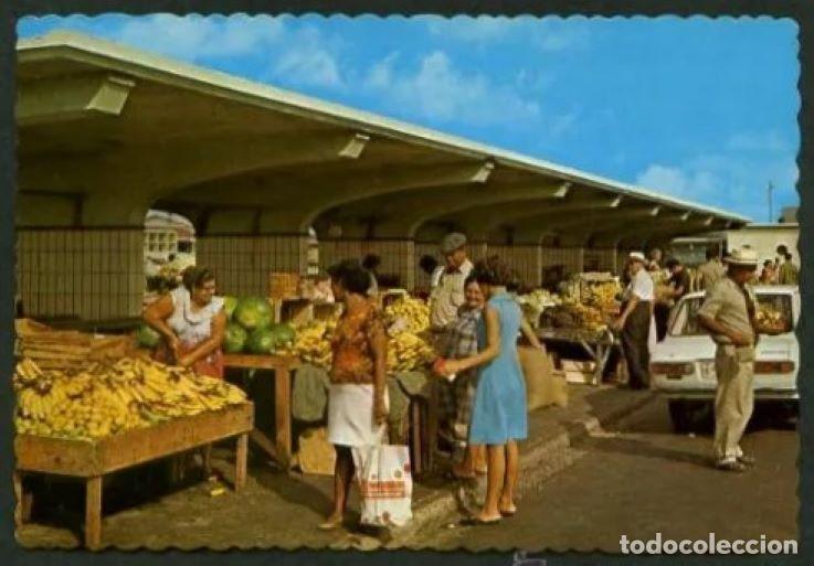 Postkarten: Antillas. Aruba, Neth. Antilles.  *Aruba&acute;s Colorful Public Market at Waterfront*  Nueva