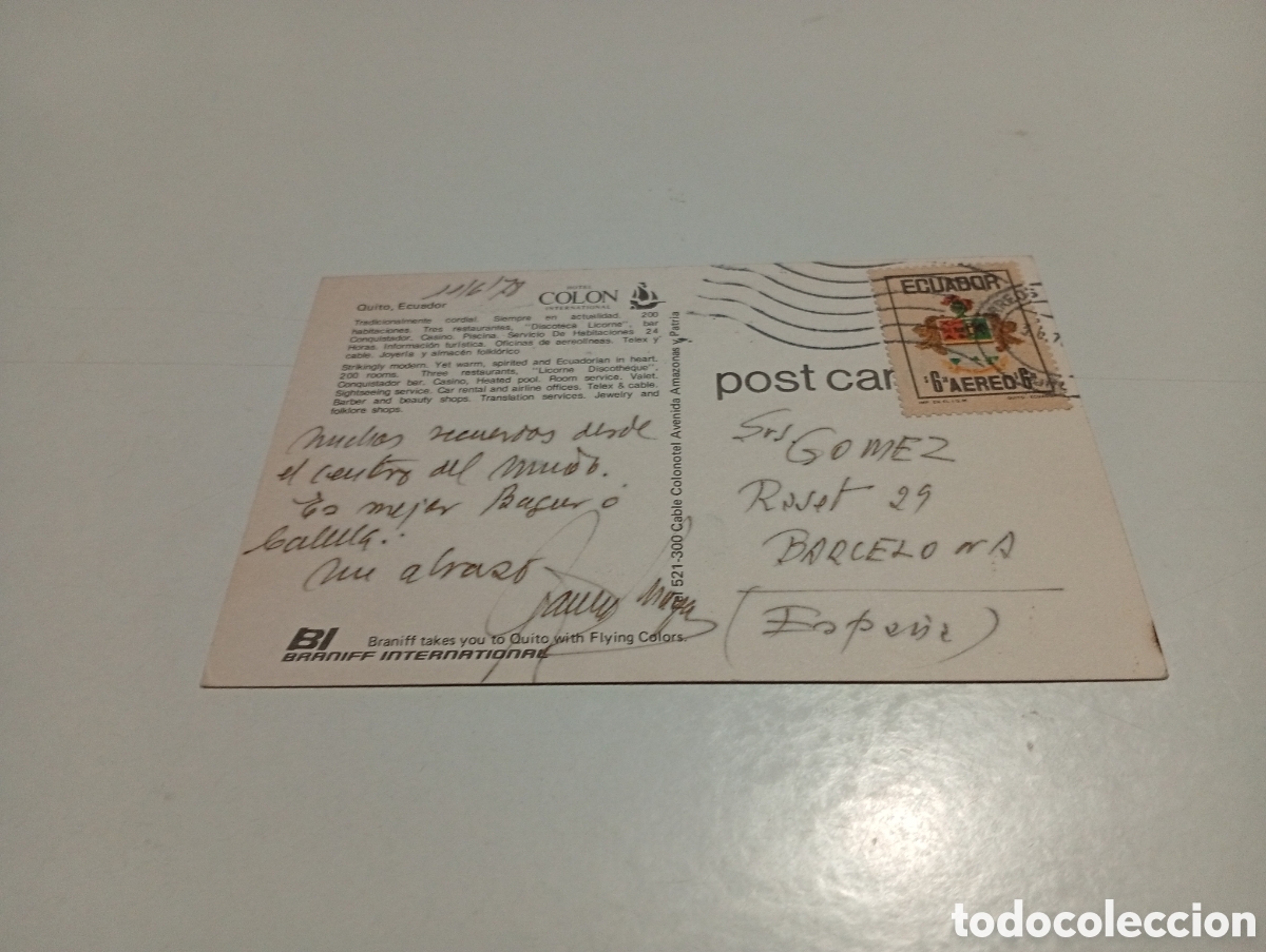 Postales: Postal Quito, Hotel Col&oacute;n,Ecuador - Foto 2