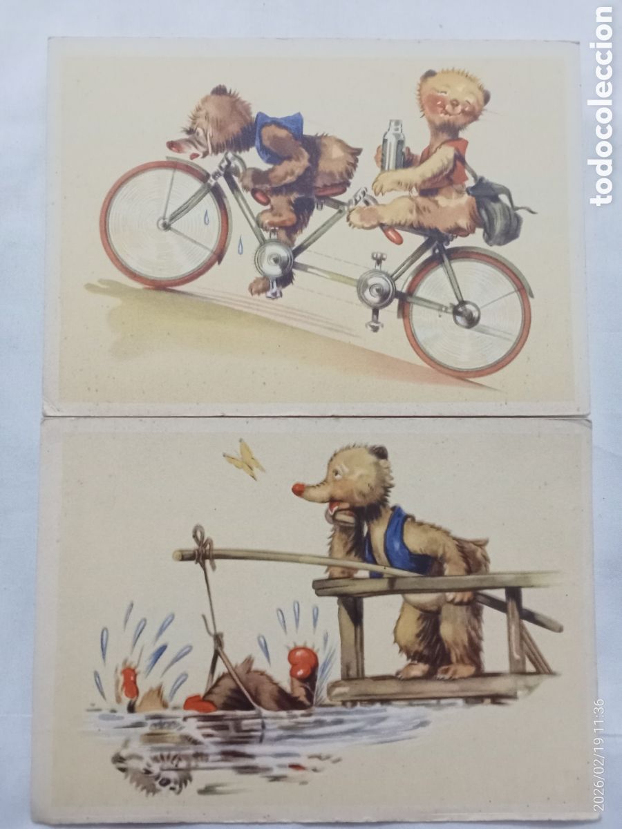Postales: Dos postales antiguas originales - Foto 1