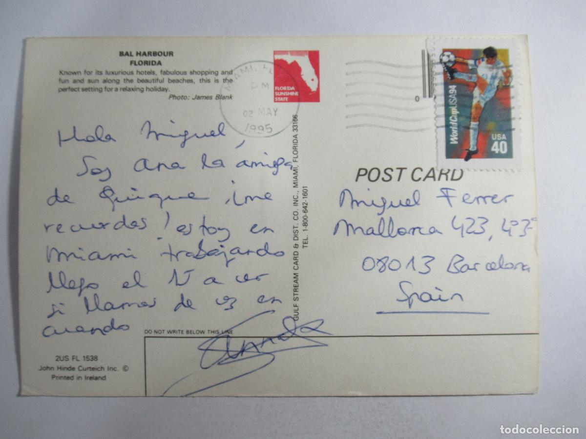 Postales: Miami Beach - Bal Harbour, Florida - Circulada - Foto 2