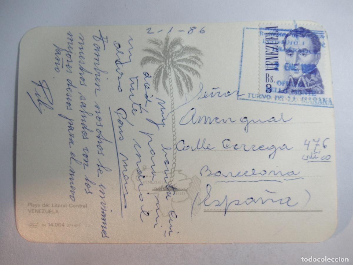 Postales: Venezuela - Playa del litoral central - Circulada - Foto 2