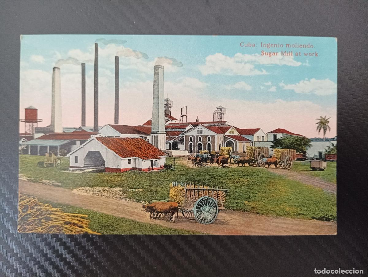 Postales: Cuba. Ingenio moliendo Sugar Mill at work. Postal. - Foto 1