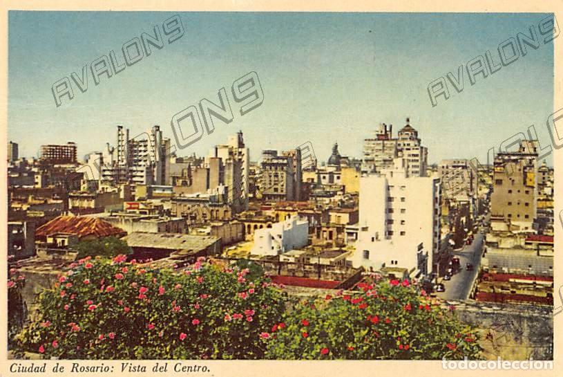 Cartes Postales: Postal de la Ciudad de Rosario de Argentina 1957 - Vista del Centro - Escrita