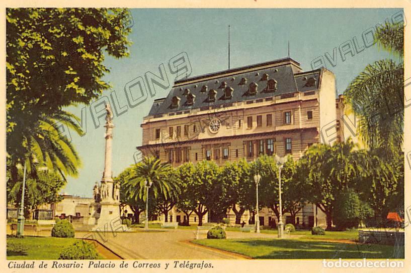 Cartes Postales: Postal de la Ciudad de Rosario de Argentina 1957 - Palacio de Correos y Tel&eacute;grafos - Escrita