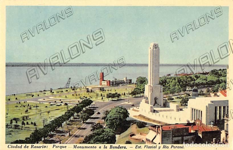 Cartes Postales: Postal de la Ciudad de Rosario de Argentina 1958 - Parque Monumento a la Bandera - Escrita
