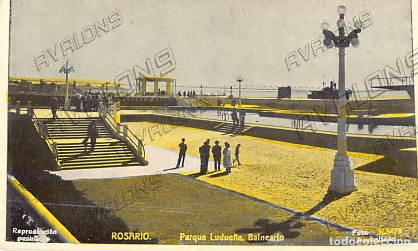 Cartes Postales: Postal de la Ciudad de Rosario de Argentina A&ntilde;os 50 - Parque Ludue&ntilde;a, Balneario