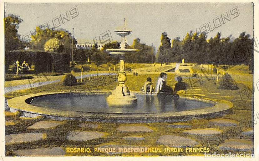 Postales: Postal de la Ciudad de Rosario de Argentina A&ntilde;os 50 - Parque Independencia Jard&iacute;n Franc&eacute;s