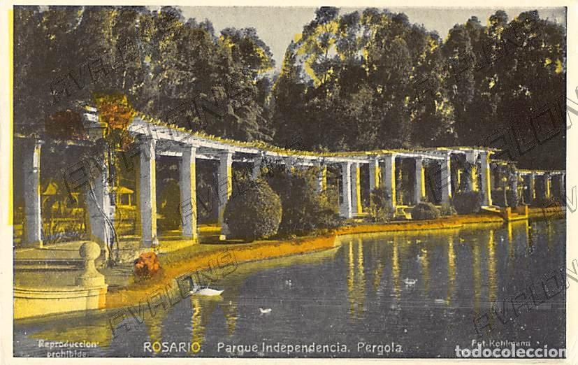 Postales: Postal de la Ciudad de Rosario de Argentina A&ntilde;os 50 - Parque Independencia. Pergola