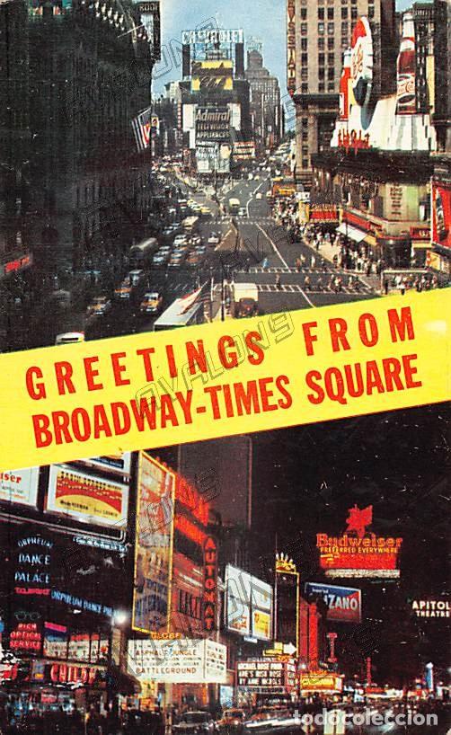 Postkarten: Postal de Broadway y Times Square de Nueva York (Estados Unidos) 1961