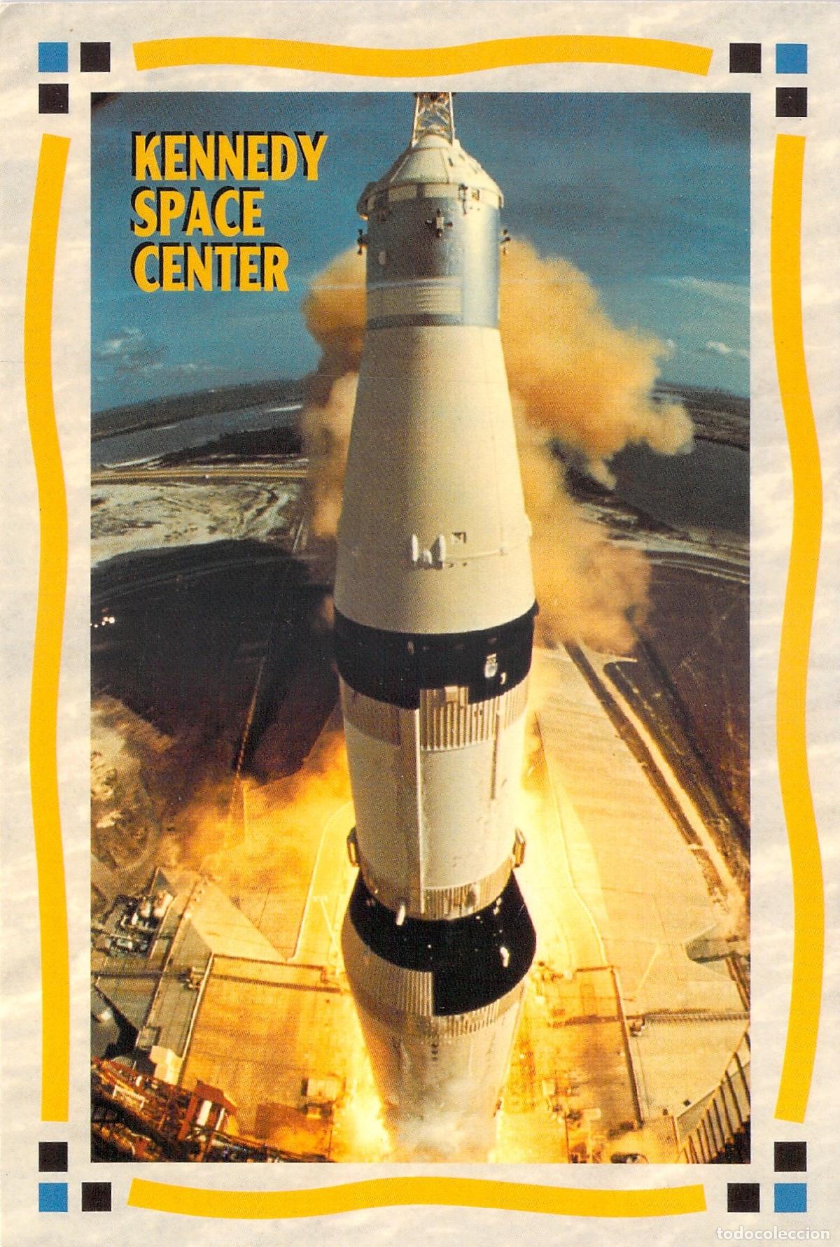 Postales: Postal del Lanzamiento del Cohete Saturno V en el Centro Espacial Kennedy