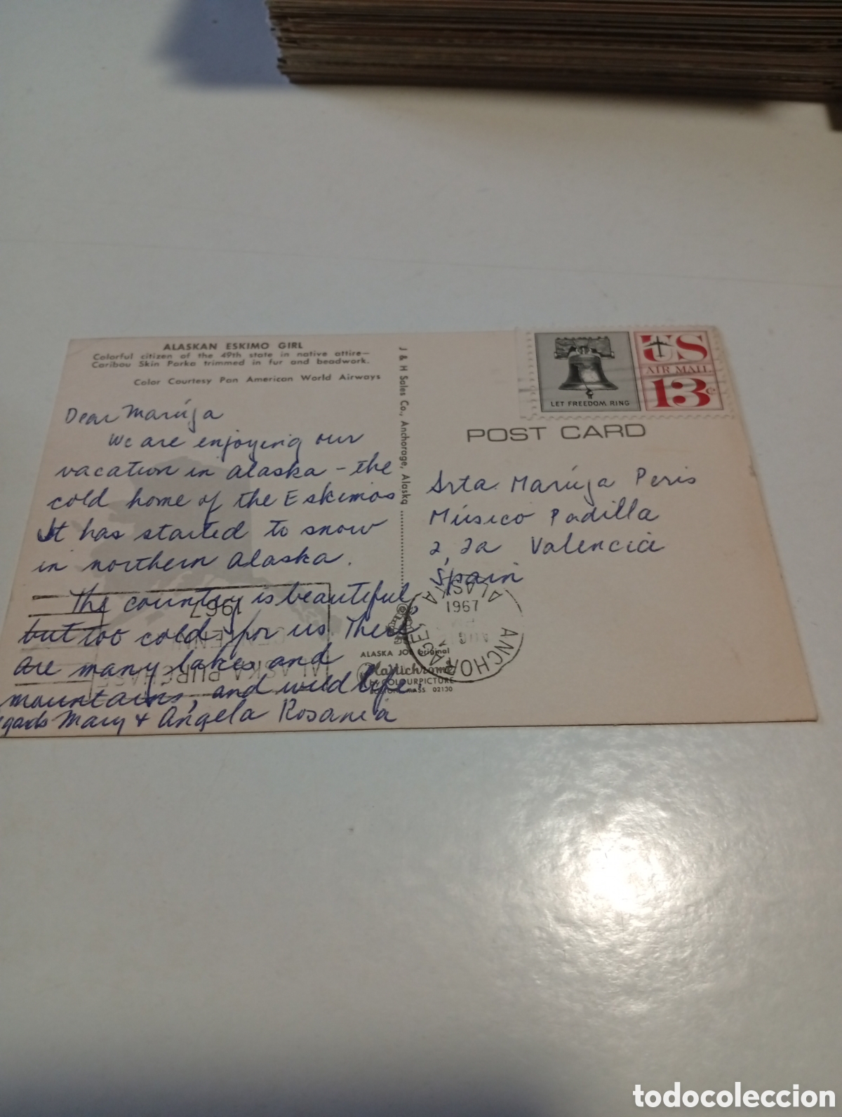 Postales: Postal Alaska mujer esquimal - Foto 2