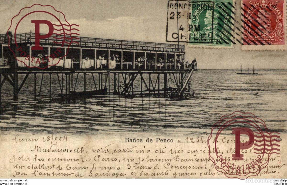 Postales: CHILE. BA&Ntilde;OS DE PENCO - Foto 1