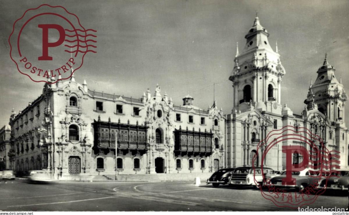 Postales: PERU. LIMA. CATEDRAL Y PALACIO ARZOBISPAL. - Foto 1