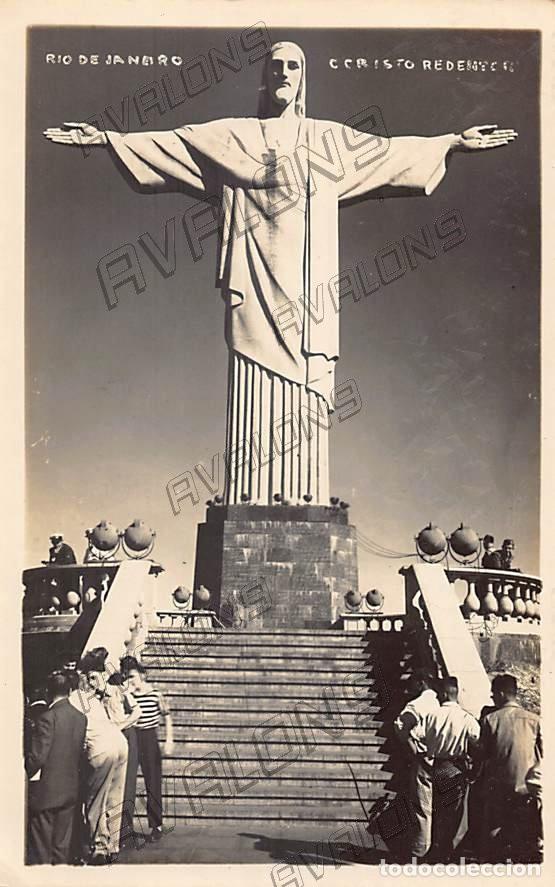 Postales: Postal del Cristo Redentor de R&iacute;o de Janeiro (Brasil) , Sin circular, a&ntilde;os 50 cartulina fina