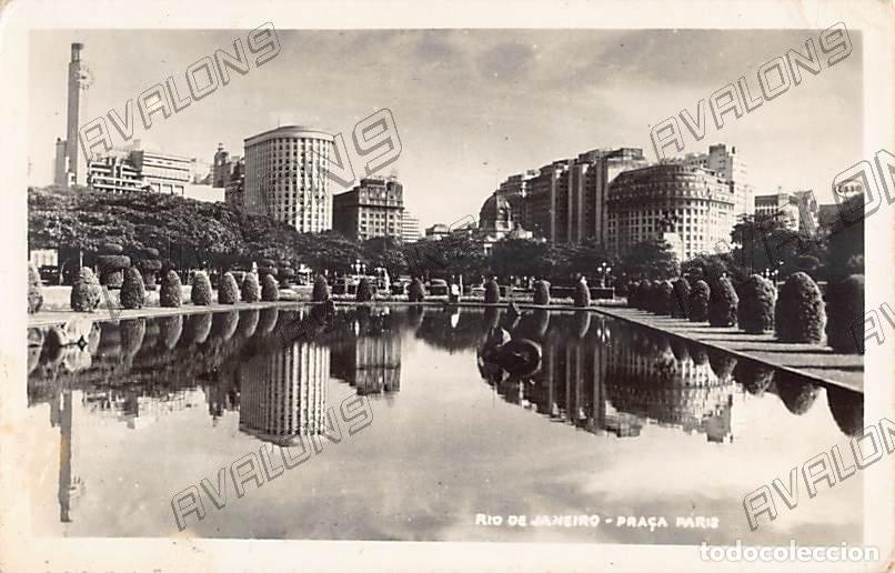 Postales: Postal de Pra&ccedil;a Par&iacute;s en R&iacute;o de Janeiro, a&ntilde;os 50 - Sin Circular