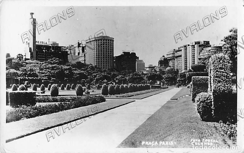 Postales: Postal de Pra&ccedil;a Par&iacute;s en R&iacute;o de Janeiro, a&ntilde;os 50 - Sin Circular
