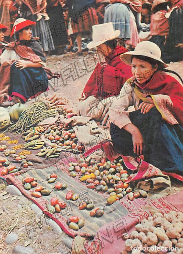 Postales: Postal del Mercado t&iacute;pico de Pisaq (Per&uacute;), 1983 - Sin circular