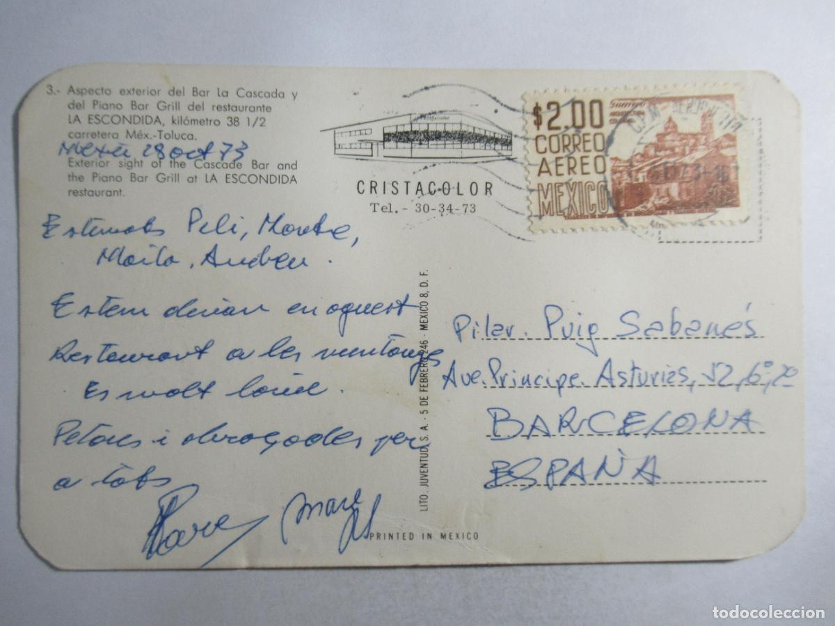 Postales: M&eacute;xico - La Escondida - Toluca - Circulada - Foto 2