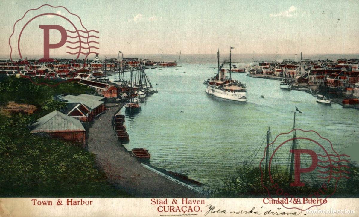 Postkarten: ANTILLAS. CURACAO NETHERLANDS ANTILLES. Stad & Haven