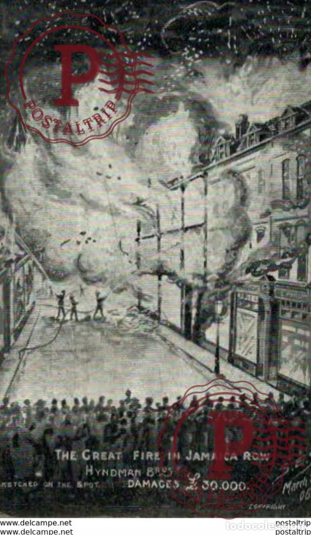 Postales: ANTILLAS - JAMAICA. THE GREAT FIRE IN JAMAICA ROW