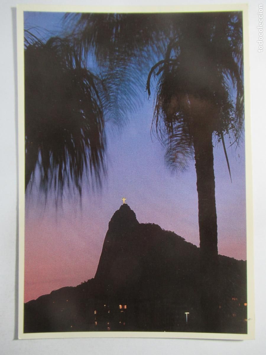 Postales: Brasil - R&iacute;o de Janeiro - Corcovado a noite - S/C