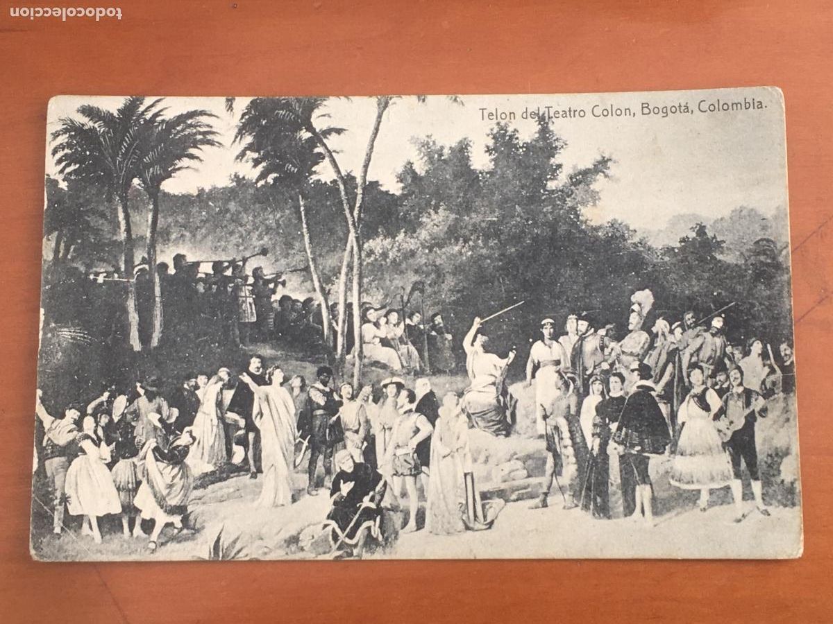 Postales: bogota telon del teatro colon colombia postal original antigua