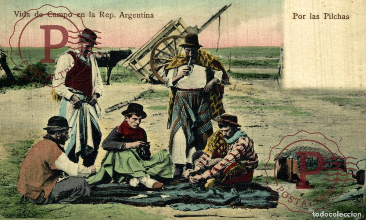 Cartes Postales: REPUBLICA DE ARGENTINA. VIDA DE DE CAMPO. POR LAS PILCHAS.