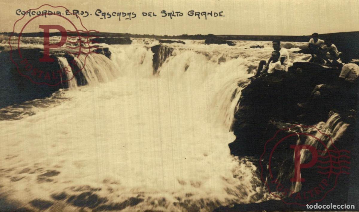 Postales: ARGENTINA. CONCORDIA. E. RIOS CASCADAS DEL SALTO GRANDE. RPPC