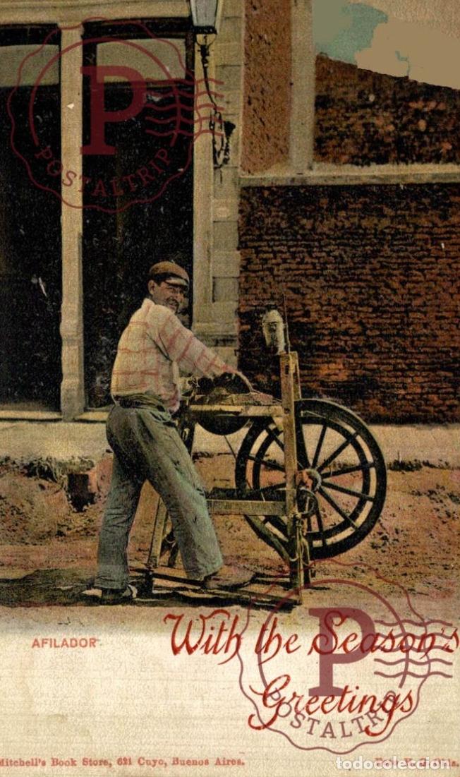 Postcards: ARGENTINA. Afilador. Mitchells Book Store PROFESIONES PROFFESIONS.