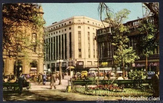 Postkarten: Chile. Santiago. *Vista parcial Plaza de Armas...* Ed. Coda y Cia. n&ordm; 507-12. Escrita.