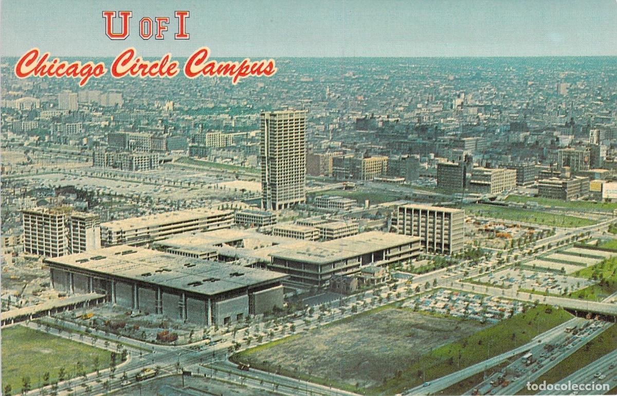 Postales: Postal de la Universidad de Illinois, Campus Chicago Circle, Vista A&eacute;rea