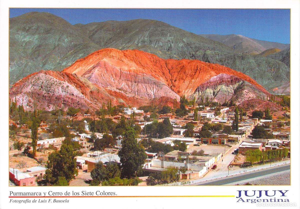 Postales: Postal de Purmamarca y el Cerro de los Siete Colores, Jujuy