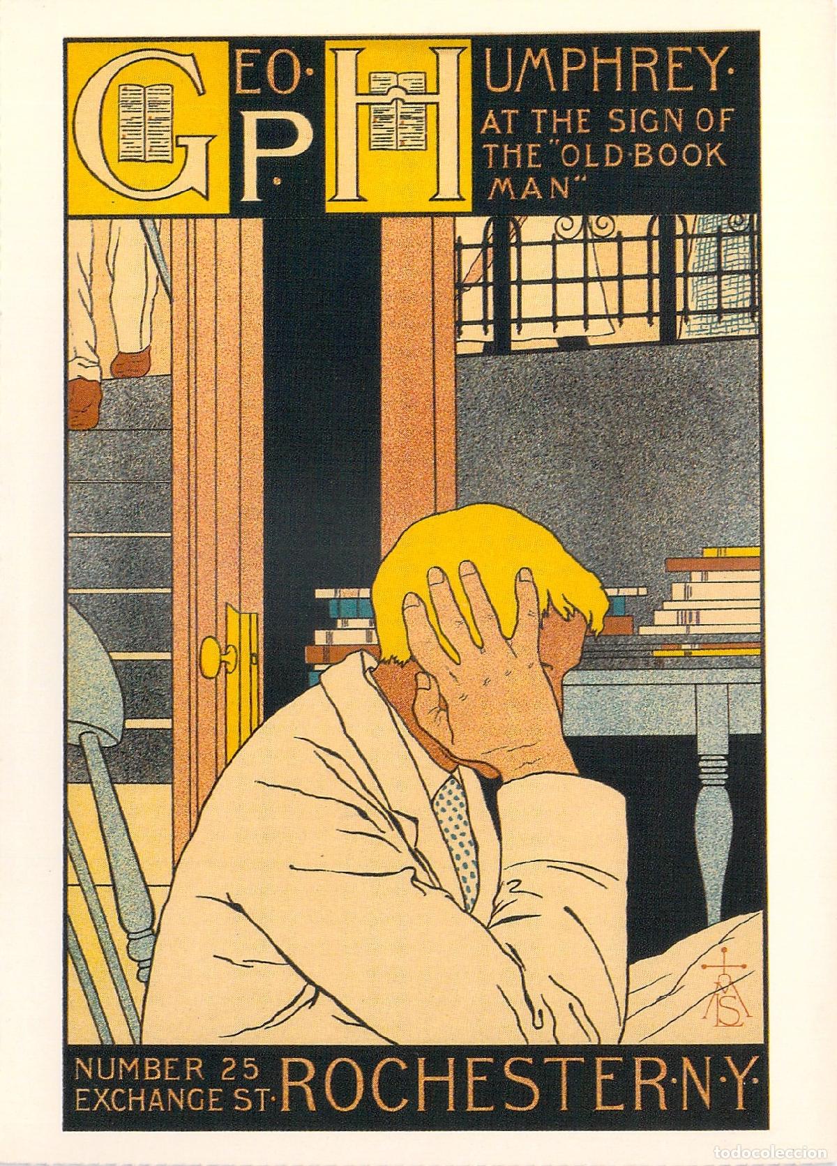 Postales: Postal de Arte Art Nouveau Librer&iacute;a Geo. P. Humphrey Rochester
